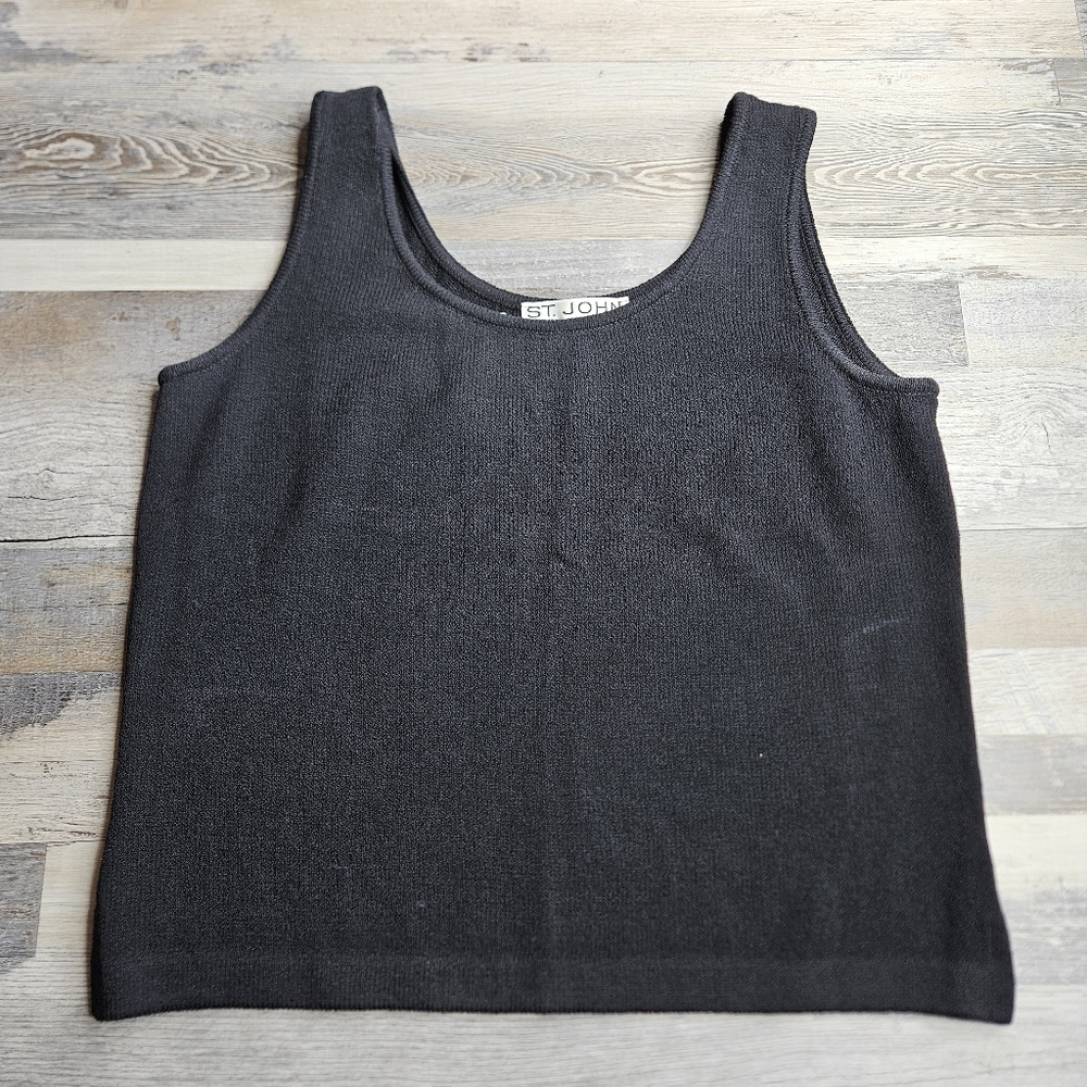 St. John Basics Black Tank Top Small
